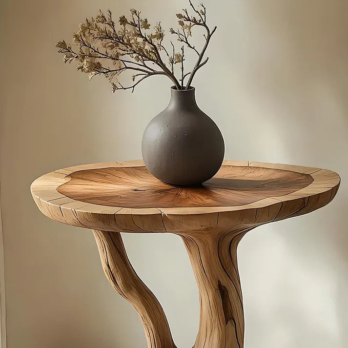 Round Solid Wood Handmade Table