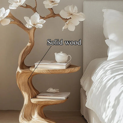 Handcrafted Rustic Natural Wood Console Table