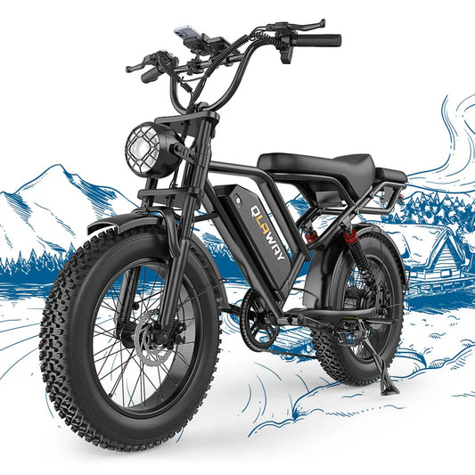 Qlaway 20-Inch Fat Tire Electric Off-Road Bike