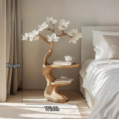 Handcrafted Rustic Natural Wood Console Table