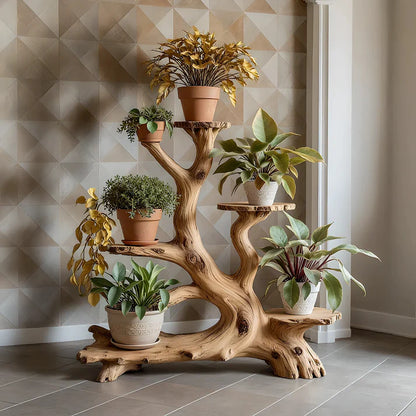 Handmade Creative Solid Wood Plant Stand